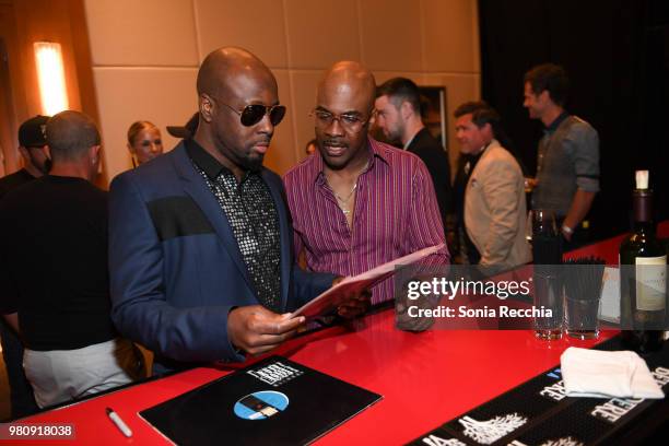 Wyclef Jean and Maestro Fresh Wes attend Joe Carter Classic After Party at Ritz Carlton on June 21, 2018 in Toronto, Canada.