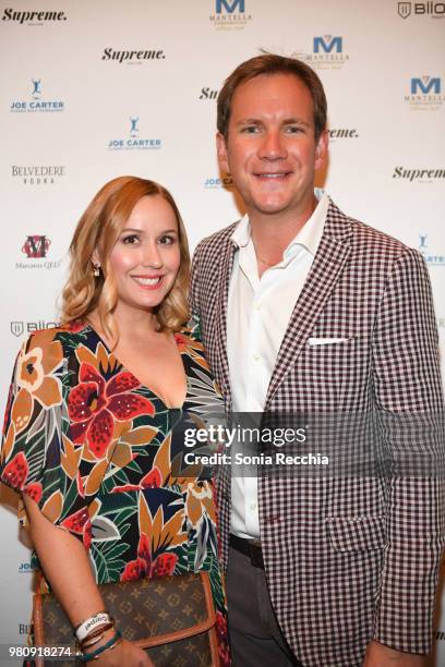 Amy and James Dodds attend Joe Carter Classic After Party at Ritz Carlton on June 21, 2018 in Toronto, Canada.