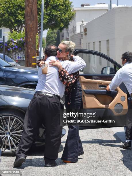 Laeticia Hallyday is seen on June 21, 2018 in Los Angeles, California.