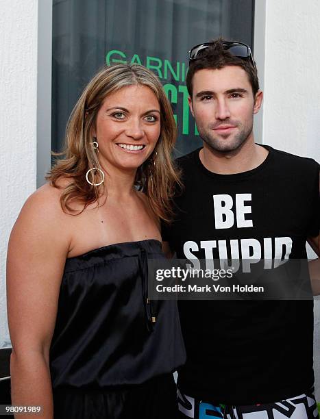 Gold medalist Misty May and TV personality Brody Jenner attend the Garnier Fructis Super Salon at Hotel 944 at the Eden Roc Renaissance Miami Beach...