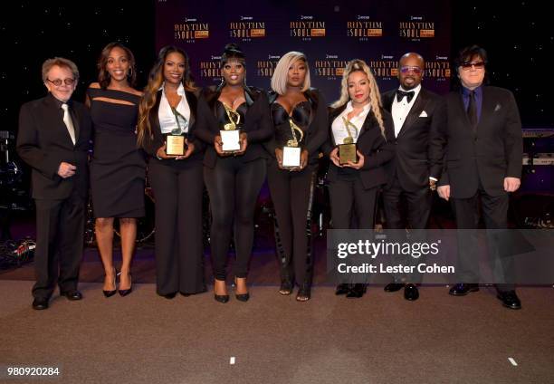 President Paul Williams, ASCAP Senior Vice President, Membership Nicole George-Middleton, Kandi Burruss, Tamika Scott, LaTocha Scott, and Tameka...