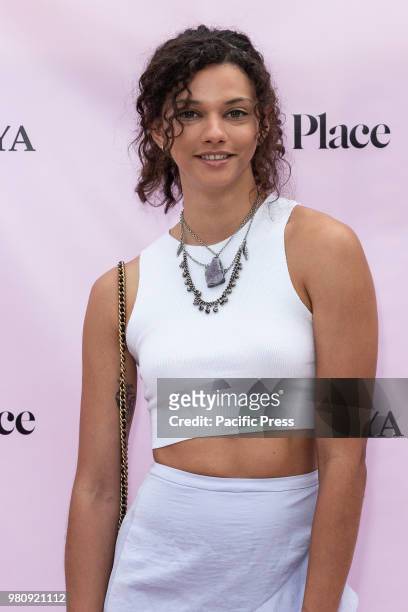 Marina Nery attends Mery Playa by Sofia Resing swimsuit launch at Spring Place Rooftop.