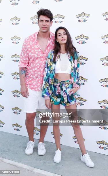 Diego Matamoros and Estela Grande attend Parque Warner Beach Summer Party on June 21, 2018 in Madrid, Spain.