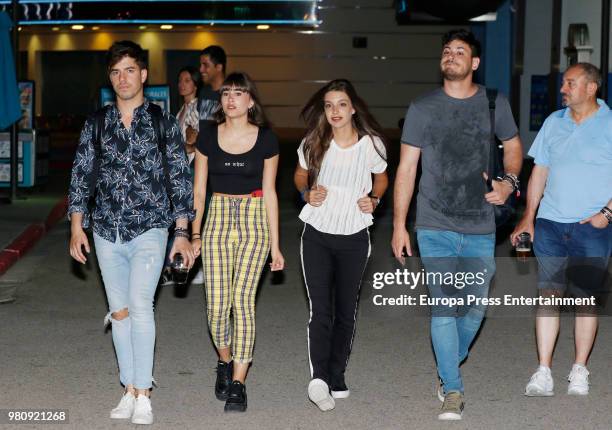 Aitana Ocana, Ana Guerra and Luis Cepeda attend Parque Warner Beach Summer Party on June 21, 2018 in Madrid, Spain.