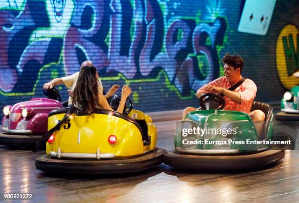 Diego Matamoros and Estela Grande attend Parque Warner Beach Summer Party on June 21, 2018 in Madrid, Spain.