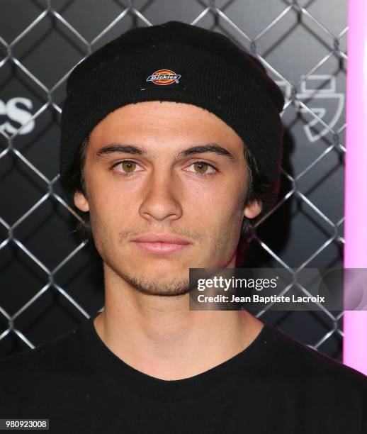 Dylan Jagger Lee attends the Frankies Bikinis Resort 2019 Runway Show on June 21, 2018 in Los Angeles, California.