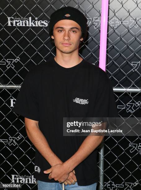 Dylan Jagger Lee attends the Frankies Bikinis Resort 2019 Runway Show on June 21, 2018 in Los Angeles, California.