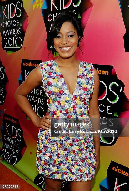 Actress Keke Palmer arrives at Nickelodeon's 23rd Annual Kids' Choice Awards held at UCLA's Pauley Pavilion on March 27, 2010 in Los Angeles,...