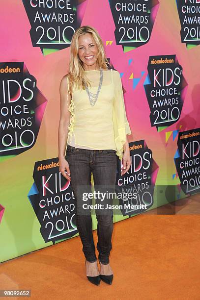 Actress Maria Bello arrives at Nickelodeon's 23rd Annual Kids' Choice Awards held at UCLA's Pauley Pavilion on March 27, 2010 in Los Angeles,...