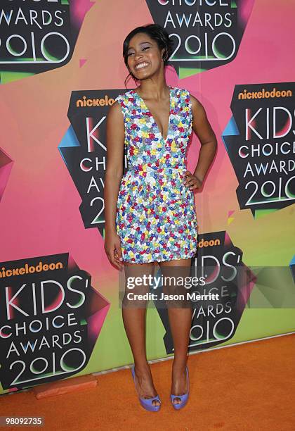 Actress Keke Palmer arrives at Nickelodeon's 23rd Annual Kids' Choice Awards held at UCLA's Pauley Pavilion on March 27, 2010 in Los Angeles,...