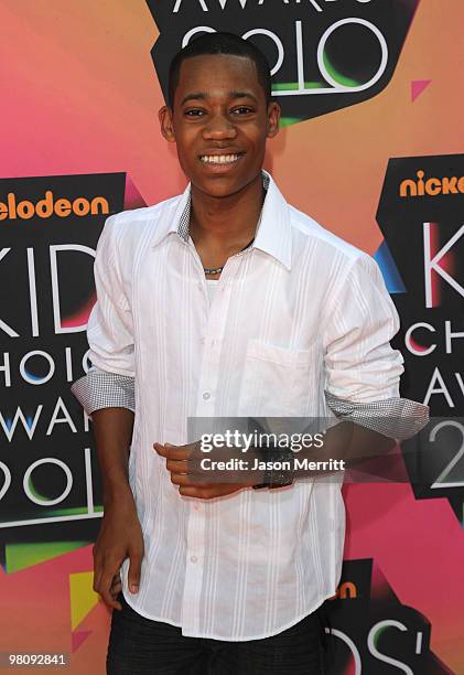 Actor Tyler James Williams arrives at Nickelodeon's 23rd Annual Kid's Choice Awards held at UCLA's Pauley Pavilion on March 27, 2010 in Los Angeles,...