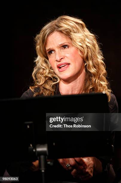 Actress Kyra Sedgwick attends LABrynth Theater's "TENN 99" - Day 2 at the Cherry Lane Theatre on March 27, 2010 in New York City.