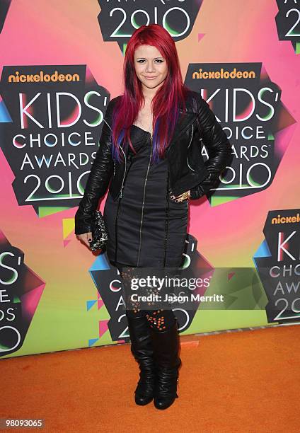 Singer Allison Iraheta arrives at Nickelodeon's 23rd Annual Kids' Choice Awards held at UCLA's Pauley Pavilion on March 27, 2010 in Los Angeles,...