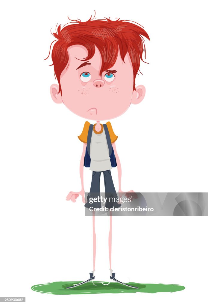 Boy looking up