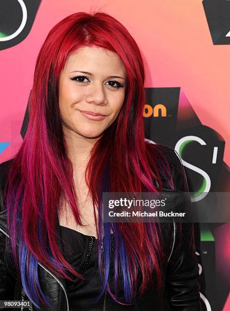 Singer Allison Iraheta arrives at Nickelodeon's 23rd Annual Kid's Choice Awards held at UCLA's Pauley Pavilion on March 27, 2010 in Los Angeles,...