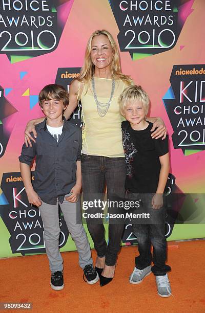 Actress Maria Bello and guests arrive at Nickelodeon's 23rd Annual Kids' Choice Awards held at UCLA's Pauley Pavilion on March 27, 2010 in Los...