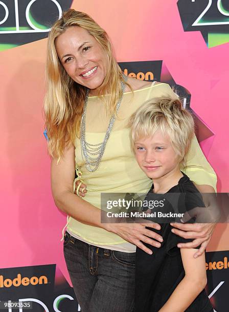 Actress Maria Bello arrives at Nickelodeon's 23rd Annual Kid's Choice Awards held at UCLA's Pauley Pavilion on March 27, 2010 in Los Angeles,...