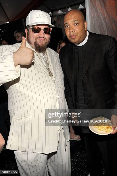Comedian Stephen Kramer Glickman and Joseph "Rev. Run" Simmons at Nickelodeon's 23rd Annual Kids' Choice Awards held at UCLA's Pauley Pavilion on...