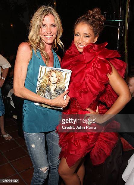 Arianne Brown and Mya attend the closing party for Rock Media Fashion Week Miami Beach at Vita Restaurant & Lounge on March 27, 2010 in Miami Beach,...