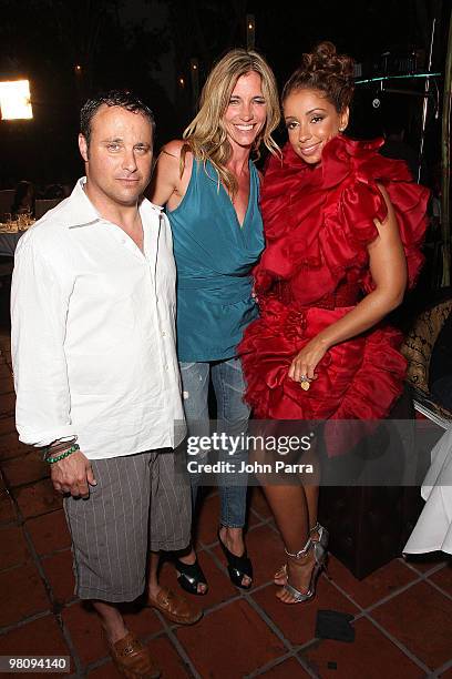 Scott Rosenblum, Arianne Brown and Mya attend the closing party for Rock Media Fashion Week Miami Beach at Vita Restaurant & Lounge on March 27, 2010...