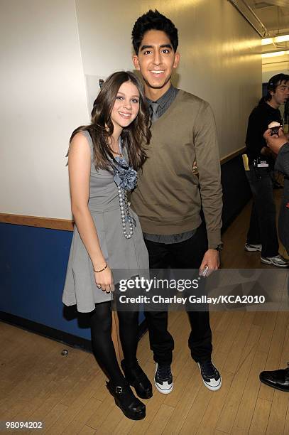 Actress Nicola Peltz and actor Dev Patel attend Nickelodeon's 23rd Annual Kids' Choice Awards held at UCLA's Pauley Pavilion on March 27, 2010 in Los...