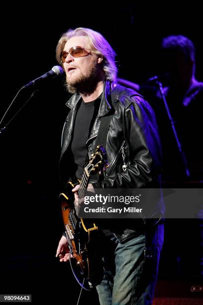 Musician/vocalist Daryl Hall performs in concert at the Long Center on March 27, 2010 in Austin, Texas.