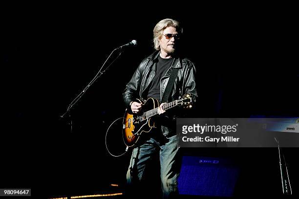 Musician/vocalist Daryl Hall performs in concert at the Long Center on March 27, 2010 in Austin, Texas.