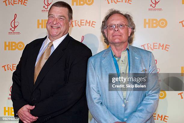 Actor John Goodman and Executive Producer Eric Overmyer attends HBO's series ''Treme'' New Orleans fundraiser at Generations Hall on March 27, 2010...