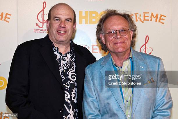 Creators and Executive Producers David Simon and Eric Overmyer attend HBO's series ''Treme'' New Orleans fundraiser at Generations Hall on March 27,...