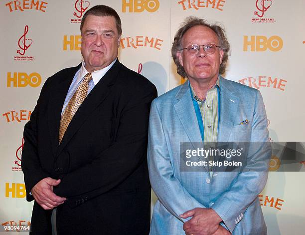 Actor John Goodman and Executive Producer Eric Overmyer attends HBO's series ''Treme'' New Orleans fundraiser at Generations Hall on March 27, 2010...