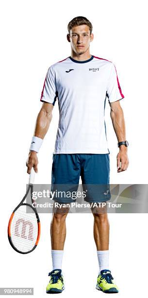 Pablo Carreno Busta of Spain poses for portraits during the Australian Open at Melbourne Park on January 11, 2018 in Melbourne, Australia.