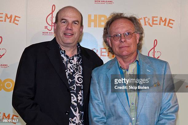 Creators and Executive Producers David Simon and Eric Overmyer attend HBO's series "Treme" New Orleans fundraiser at Generations Hall on March 27,...