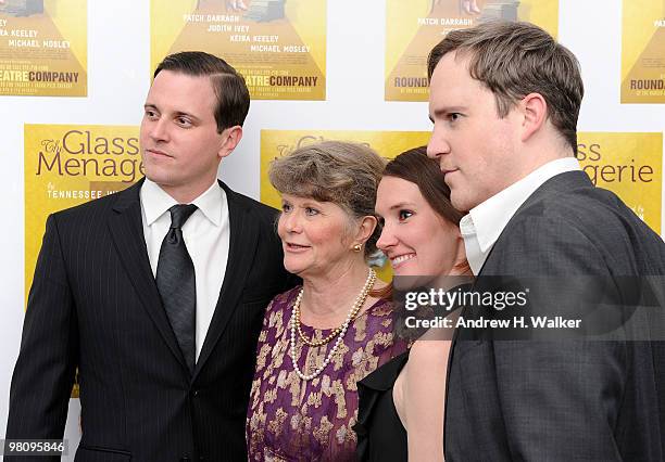 Actors Michael Mosley, Judith Ivey, Keira Keeley and Patch Darragh attend the opening of "The Glass Menagerie" after party at the Roundabout Theatre...