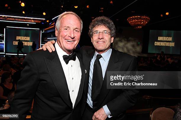 Jerry Weintraub and Alan Horn at the 24th American Cinematheque Annual Gala Honoring Matt Damon on March 27, 2010 at the Beverly Hilton Hotel in...