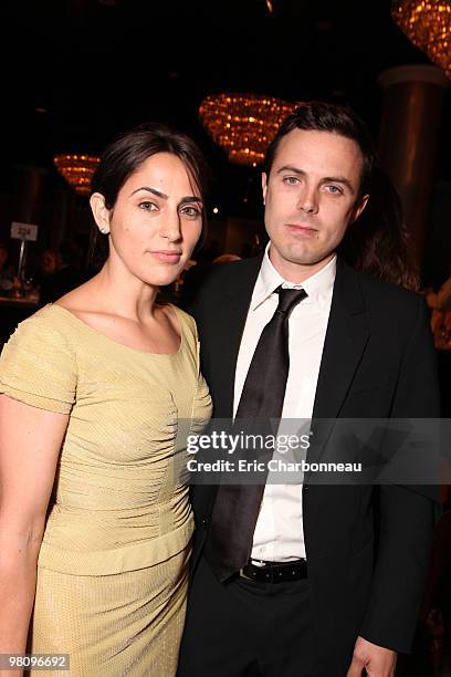 Summer Phoenix and Casey Affleck at the 24th American Cinematheque Annual Gala Honoring Matt Damon on March 27, 2010 at the Beverly Hilton Hotel in...