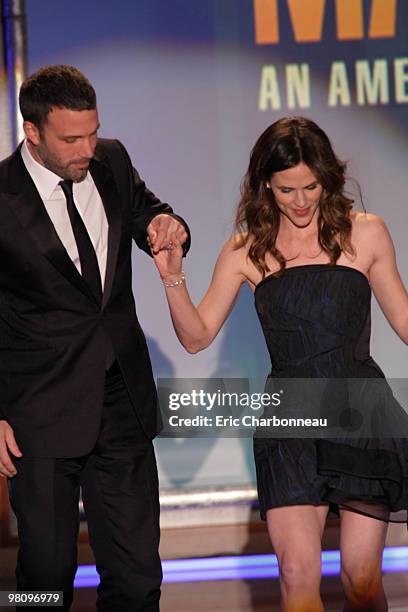 Ben Affleck and Jennifer Garner at the 24th American Cinematheque Annual Gala Honoring Matt Damon on March 27, 2010 at the Beverly Hilton Hotel in...