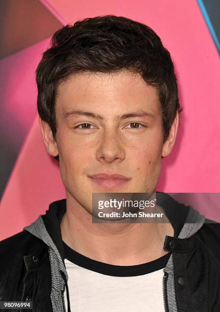 Actor Cory Monteith arrives at Nickelodeon's 23rd annual Kid's Choice Awards at Pauley Pavilion on March 27, 2010 in Los Angeles, California.