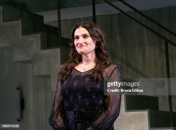 Idina Menzel at The Opening Night Curtain Call for The Roundabout Theatre Company's new play "Skintight" at The Laura Pels Theatre on June 21, 2018...