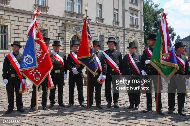 The Chimney Sweep March walks throught the Old Town in Krakow, Poland on 21 June, 2018. The parade was organized to celebrate the 22nd Polish Chminey...