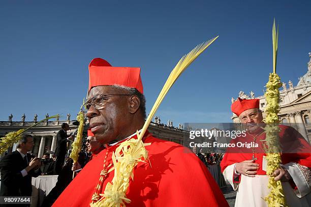 Cardinals attend Palm Sunday Mass on March 28, 2010 in Vatican City, Vatican. The Pope is now facing pressure over abuse allegations which involved...