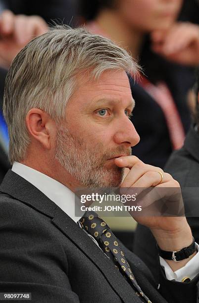 Prince Philippe of Belgium attends the Brussels forum meeting " the committe to save the World? The G 20 and the futur of global economic governance...