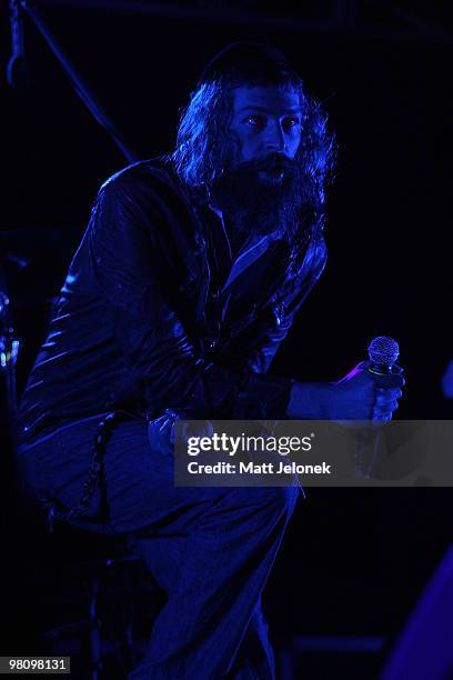 Matisyahu performs on stage in concert at the West Coast Bluesfest one day festival at Fremantle Park on March 28, 2010 in Perth, Australia.