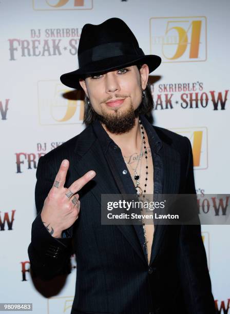 Musician Dave Navarro arrives to performe at Studio 54 at MGM Grand on March 27, 2010 in Las Vegas, Nevada.