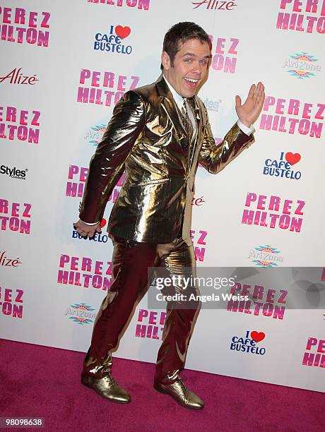 Perez Hilton attends his 'Carn-Evil' 32nd birthday party at Paramount Studios on March 27, 2010 in Los Angeles, California.