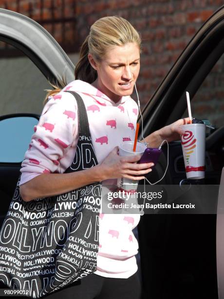 Erin Andrews is seen on March 27, 2010 in Los Angeles, California.