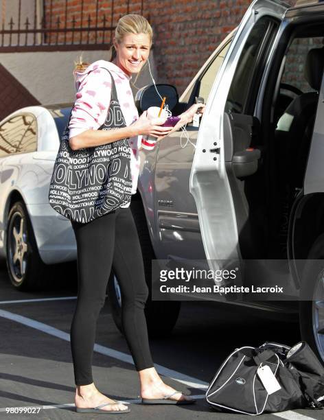 Erin Andrews is seen on March 27, 2010 in Los Angeles, California.