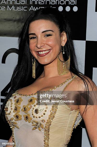 Singer Mayra Veronica arrives at The International Dance Music Awards at The Fillmore Theater during the 2010 Winter Music Conference on March 25,...