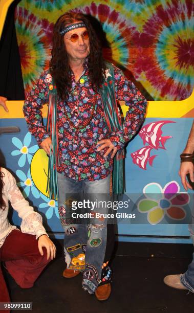 New York Mayor Michael Bloomberg as a Hippie from the broadway show "Hair" at Inner Circle fund-raiser on February 18, 2010 at The New York Hilton in...