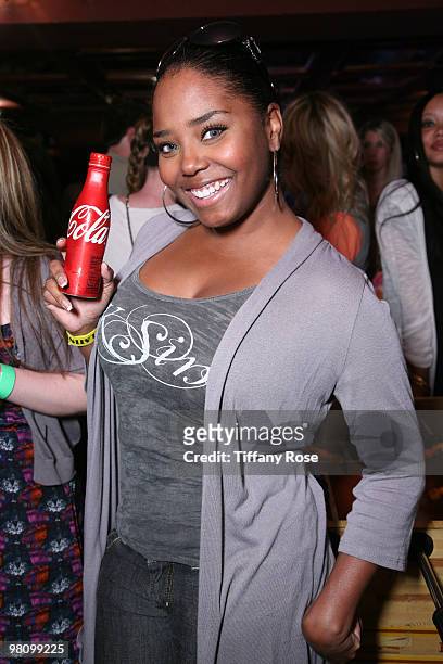 Actress Shar Jackson with Coke at Melanie Segal's Kids Choice Lounge for Save the Children - Day 1 at The Magic Castle on March 24, 2010 in Los...