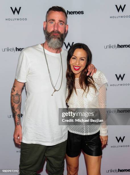 White Shadow and Anjelah Johnson attend Nights of Freedom LA on June 21, 2018 in Hollywood, California.